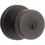 Kwikset Pismo Single Cylinder Keyed Entry Door Knob Set with Round Rose and SmartKey Venetian Bronze