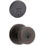 Kwikset Pismo Single Cylinder Keyed Entry Knob Set and Uptown Deadbolt Combo Pack with SmartKey Venetian Bronze