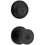 Kwikset Pismo Single Cylinder Keyed Entry Knob Set and Deadbolt Combo with SmartKey from the 980 Series Matte Black