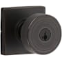 Kwikset Pismo Single Cylinder Keyed Entry Door Knob Set with Square Rose and SmartKey Venetian Bronze