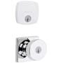 Kwikset Pismo Single Cylinder Keyed Entry Knob Set and Deadbolt Combo with SmartKey from the Midtown Collection Polished Chrome
