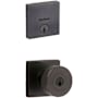 Kwikset Pismo Single Cylinder Keyed Entry Knob Set and Downtown Deadbolt Combo Pack with SmartKey Venetian Bronze