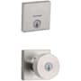 Kwikset Pismo Single Cylinder Keyed Entry Knob Set and Downtown Deadbolt Combo Pack with SmartKey Satin Nickel