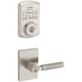 Kwikset Prava Single Cylinder Lever Set and Powerbolt Electronic Keypad Deadbolt Combo Pack with SmartKey Satin Nickel