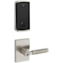 Kwikset Prava Single Cylinder Lever Set and Halo Electronic Touchscreen Deadbolt Combo Pack with SmartKey Satin Nickel