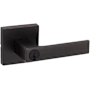 Kwikset Singapore Single Cylinder Keyed Entry Door Lever Set with Square Rose and SmartKey Venetian Bronze