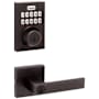 Kwikset Singapore Single Cylinder Keyed Entry Lever Set and Electronic Keyless Entry Deadbolt Combo Pack with SmartKey from the Home Connect Collection Venetian Bronze