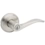 Kwikset Sedona Single Cylinder Keyed Entry Door Lever Set with Round Rose and SmartKey Satin Nickel