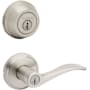 Kwikset Sedona Single Cylinder Keyed Entry Lever Set and 780 Series Deadbolt Combo Pack with SmartKey Satin Nickel
