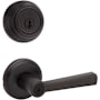 Kwikset Trafford Single Cylinder Keyed Entry Lever Set and 980 Series Deadbolt Combo Pack with SmartKey Venetian Bronze