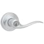 Kwikset Tustin Keyed Entry Door Leverset with Smart Key from the Signature Series Satin Chrome