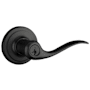 Kwikset Tustin Keyed Entry Door Leverset with Smart Key from the Signature Series Matte Black