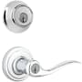 Kwikset Tustin Single Cylinder Keyed Entry Lever Set and Deadbolt Combo with SmartKey from the 660 Series Polished Chrome