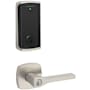 Kwikset Tripoli Single Cylinder Lever Set and Halo Electronic Touchscreen Deadbolt Combo Pack with SmartKey Satin Nickel