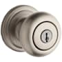 Kwikset Hancock Storeroom Keyed Entry Door Knob Set with Round Rose Satin Nickel