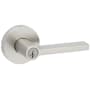 Kwikset Halifax Single Cylinder Storeroom Door Lever Set with Round Rose Satin Nickel