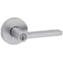 Kwikset Halifax Single Cylinder Storeroom Door Lever Set with Round Rose Satin Chrome