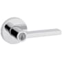 Kwikset Halifax Single Cylinder Storeroom Door Lever Set with Round Rose Polished Chrome