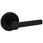 Kwikset Milan Single Cylinder Storeroom Door Lever Set with Round Rose Matte Black