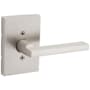 Kwikset Halifax Non-Turning One-Sided Dummy Door Lever with Rectangle Rose Satin Nickel