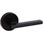 Kwikset Halifax Lever with Round Rose Half Dummy Door Lock Venetian Bronze