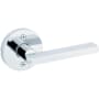 Kwikset Halifax Lever with Round Rose Half Dummy Door Lock Bright Chrome