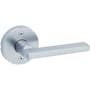 Kwikset Halifax Lever with Round Rose Half Dummy Door Lock Satin Chrome