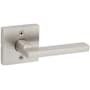 Kwikset Halifax Non-Turning One-Sided Dummy Door Lever with Square Rose Satin Nickel