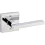 Kwikset Halifax Non-Turning One-Sided Dummy Door Lever with Square Rose Polished Chrome