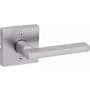 Kwikset Halifax Non-Turning One-Sided Dummy Door Lever with Square Rose Satin Chrome