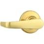 Kwikset Kingston Reversible Non-Turning One-Sided Dummy Door Lever Polished Brass