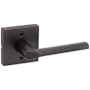 Kwikset Lisbon Non-Turning One-Sided Dummy Door Lever with Square Rose Venetian Bronze