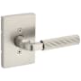 Kwikset Mirada Non-Turning One-Sided Dummy Door Lever with Rectangle Rose Satin Nickel