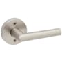 Kwikset Milan Non-Turning One-Sided Dummy Door Lever with Round Rose Satin Nickel