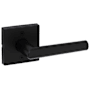 Kwikset Milan Non-Turning One-Sided Dummy Door Lever with Square Rose Matte Black