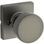 Kwikset Pismo Non-Turning One-Sided Dummy Door Knob with Square Rose Gun Metal