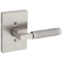 Kwikset Prava Non-Turning One-Sided Dummy Door Lever with Rectangle Rose Satin Nickel