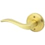 Kwikset Sedona Left Handed Non-Turning One-Sided Dummy Door Lever with Round Rose Satin Brass