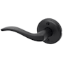 Kwikset Sedona Left Handed Non-Turning One-Sided Dummy Door Lever with Round Rose Matte Black