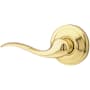 Kwikset Tustin Left Handed Non-Turning One-Sided Dummy Door Lever Polished Brass