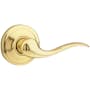 Kwikset Tustin Right Handed Non-Turning One-Sided Dummy Door Lever Polished Brass