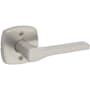 Kwikset Tripoli Non-Turning One-Sided Dummy Door Lever with Square Rose Satin Nickel