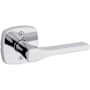 Kwikset Tripoli Non-Turning One-Sided Dummy Door Lever with Square Rose Polished Chrome