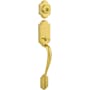 Kwikset Arlington Sectional Single Cylinder Keyed Entry Exterior Pack Handleset with SmartKey Lifetime Polished Brass