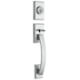 Kwikset Tavaris Sectional Single Cylinder Keyed Entry Exterior Pack Handleset with SmartKey Satin Chrome