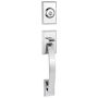 Kwikset Tavaris Sectional Single Cylinder Keyed Entry Exterior Pack Handleset with SmartKey Polished Chrome