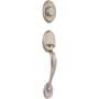 Kwikset Chelsea Dummy Door Exterior Handleset from the Signature Series (Interior Pack Sold Separately) Satin Nickel