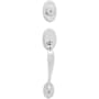 Kwikset Chelsea Dummy Door Exterior Handleset from the Signature Series (Interior Pack Sold Separately) Polished Chrome