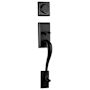 Kwikset Signature Series Hawthorne Dummy Handleset - Exterior Trim Only Matte Black