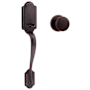 Kwikset Arlington Lower Handleset with Hancock Interior Knob for use with Kwikset Deadbolts Venetian Bronze